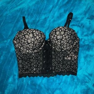 NWT VS Padded Demi Lace Corset Bra 34B
